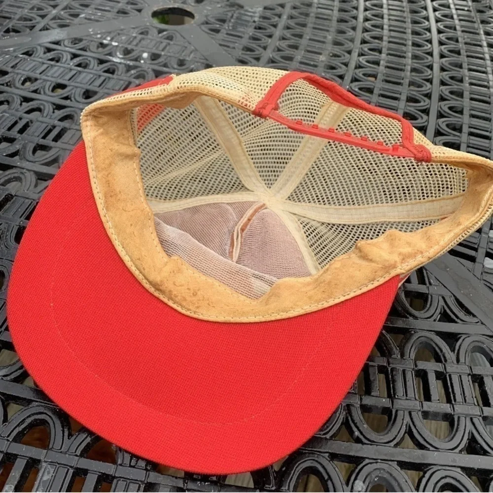 Vintage 3 Stripe Kentucky Tractor Farming SnapBack Mesh Trucker Hat 70s 80s